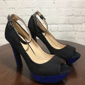 37 TRAFALUC suede open toe ankle strap sandals